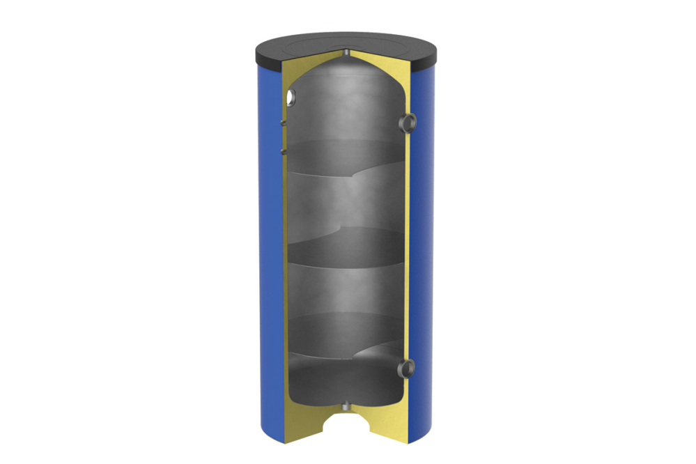 Fiorini VKS buffervat 2000 ltr Staal Vloer Stratificatieplaat 4x3"