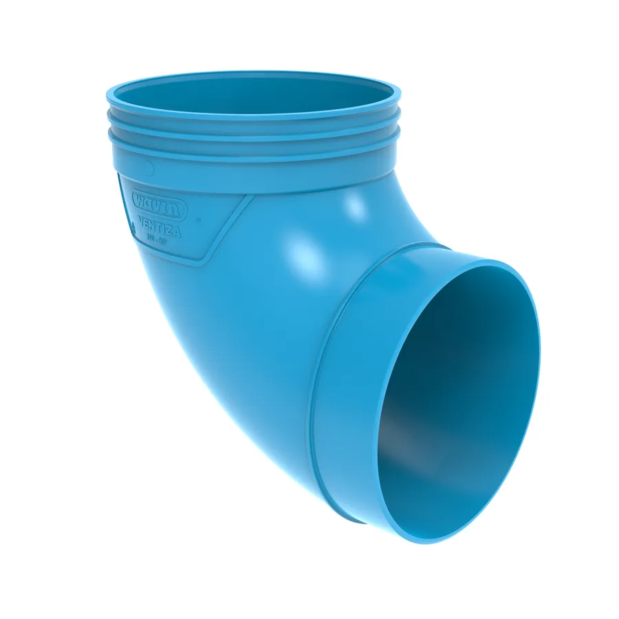 Wavin PVC ventilatiekanaal bocht 90 graden 160 millimeter