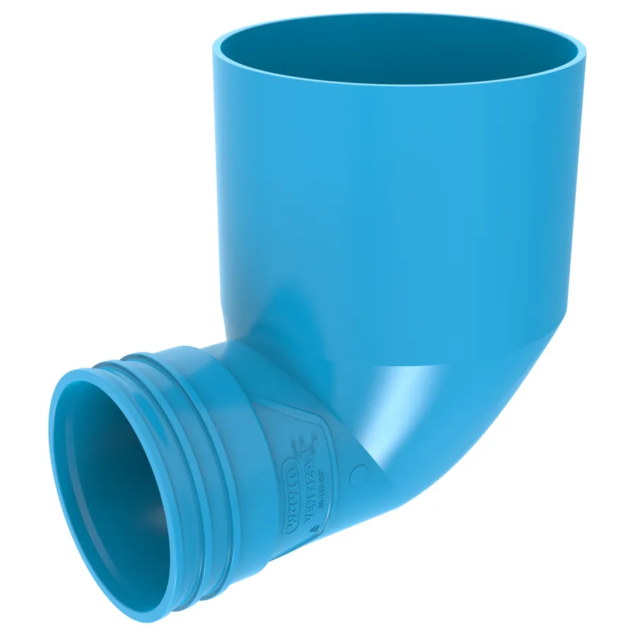 Wavin PVC ventilatiekanaal eindstuk 90 graden 125x80mm