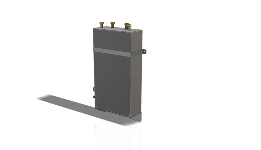Kars50 buffervat 50 liter rechthoekige montage