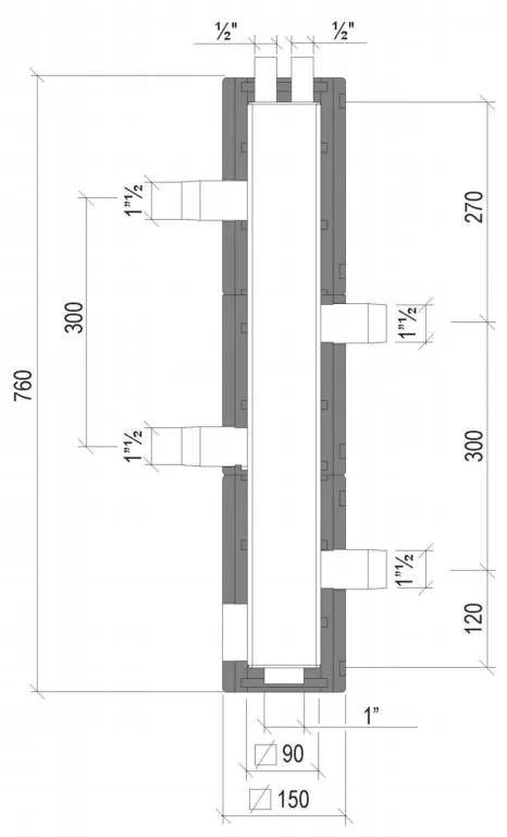 Lovato evenwichtsfles DN32 CP90 pompgroep - detailfoto 2 – foto 2