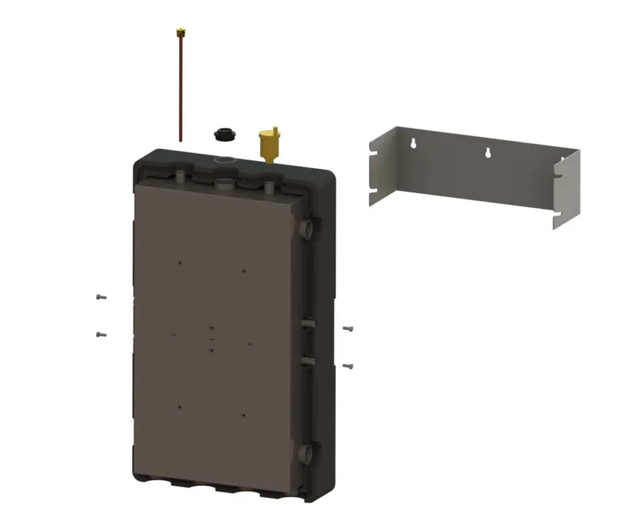 Buffervat wandmontage Mini Slim 50 liter Bomber - detailfoto 2 – foto 2