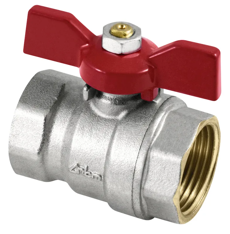 RBM kogelkraan rood 1.1/4 inch vlinderhendel