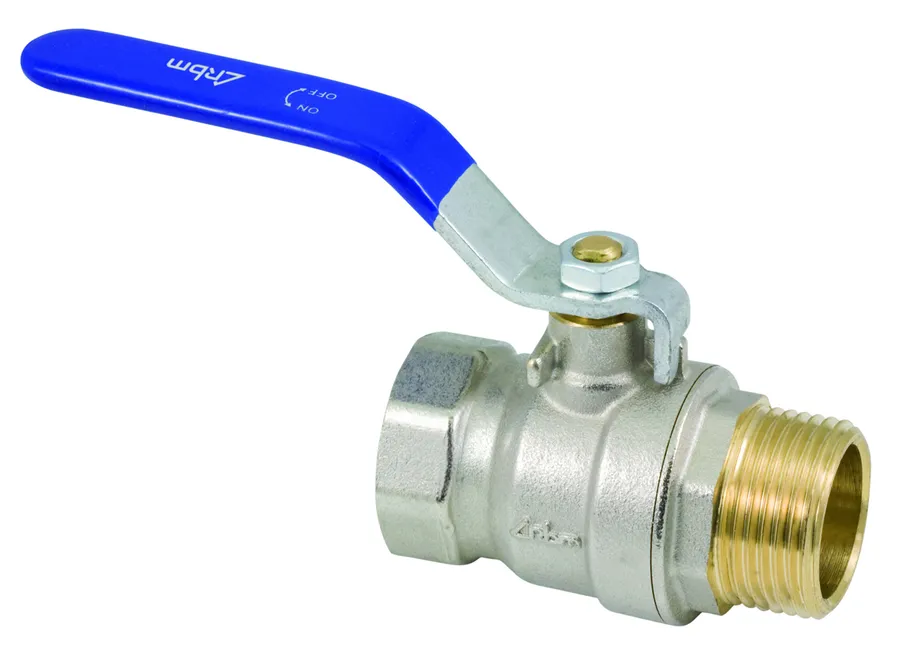RBM kogelkraan blauw 1.1/4 inch met hefboom