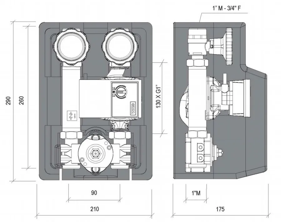 Lovato mengpompgroep HVTC-90 SX DN20 compleet met pomp - detailfoto 2 – foto 2