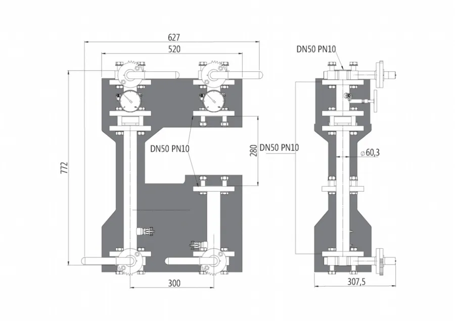 Lovato Hercules S-300 directe pompgroep DN50 zonder pomp - detailfoto 2 – foto 2