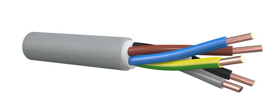 YMvK 5x4.0mm voedingskabel - rol a 50m
