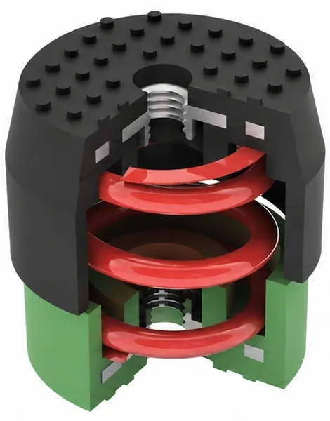 CB1MNaV Soleco trillingsdemperset max. belasting 55 kg groen