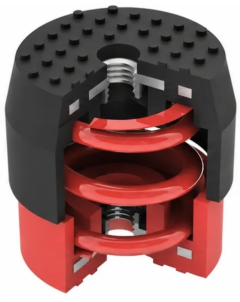 CB1MNaM Soleco trillingsdemperset max. belasting 120kg rood