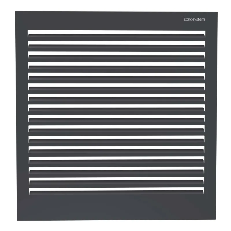 Tecnosystemi achterplaat Large gitzwart (RAL 9005)