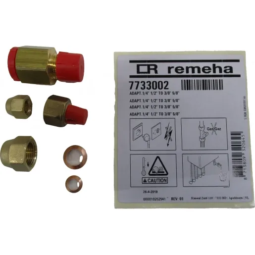 Remeha Verloopstuk 1/4"-1/2" naar 3/8"-5/8"