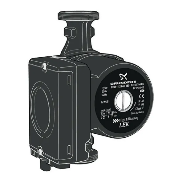 NIBE CPD11-25/75 modulerende circulatiepomp 230V zwart